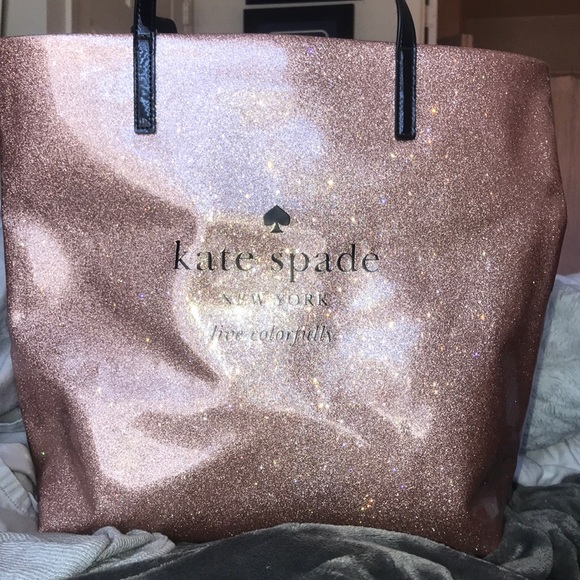 kate spade Handbags - Kate Spade
Pink Sparkle Rose Gold Glitter Tote